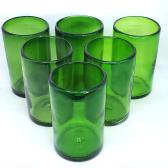 Solid Emerald Green 14 oz Drinking Glasses (set of 6)